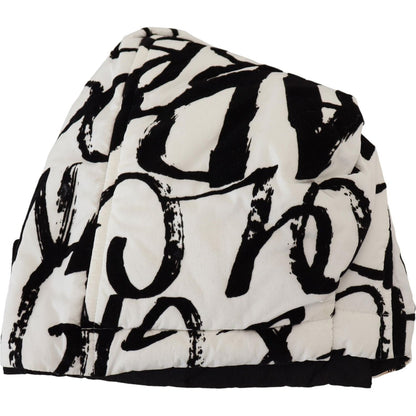 Dolce & Gabbana White Printed Nylon Women Winter Beanie Cap Hat
