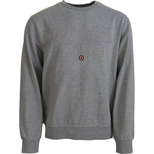 Aeronautica Militare Gray Men Pullover Sweatshirt Sweater TSH83828- 54