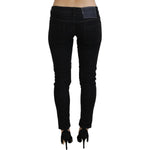 Acht Black Low Waist Slim Fit Cotton Denim Jeans PAN72698-26