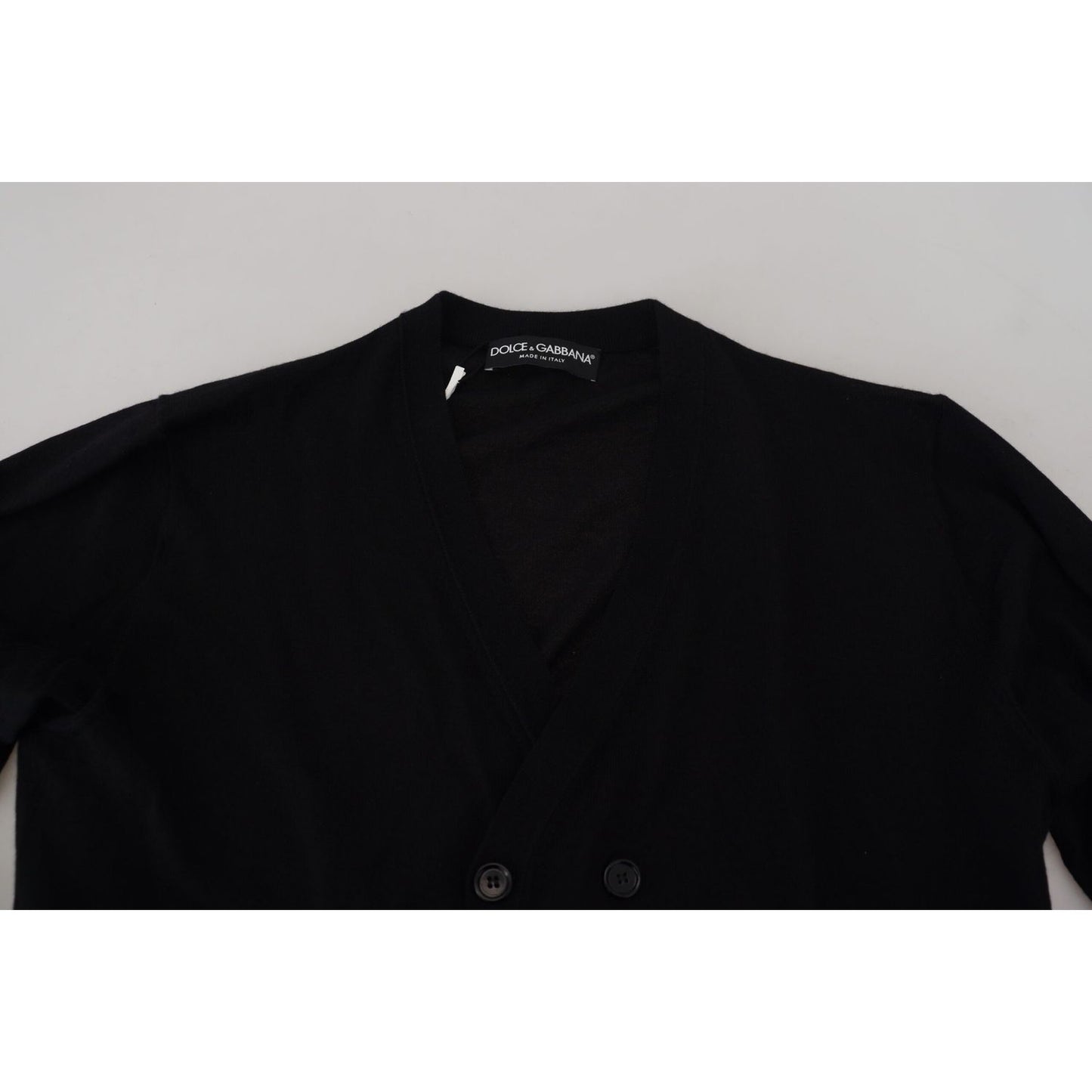 Dolce & Gabbana Black Cashmere Button Down Cardigan Sweater Dolce & Gabbana