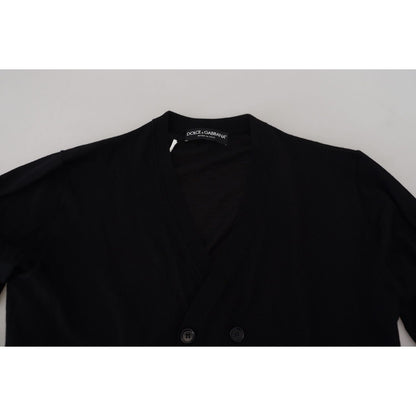 Dolce & Gabbana Black Cashmere Button Down Cardigan Sweater Dolce & Gabbana