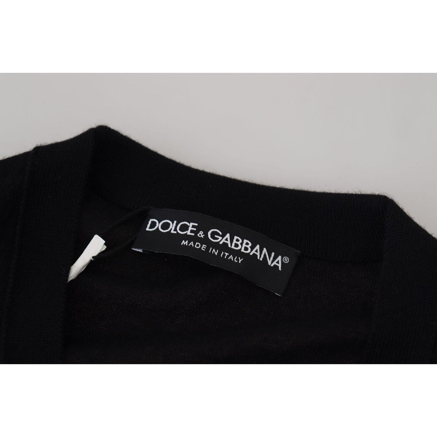 Dolce & Gabbana Black Cashmere Button Down Cardigan Sweater Dolce & Gabbana
