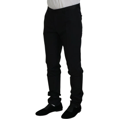 Dolce & Gabbana Black Wool Chino Dress Formal Pants Dolce & Gabbana