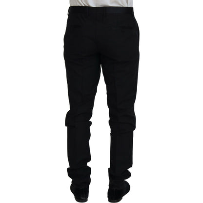 Dolce & Gabbana Black Wool Chino Dress Formal Pants Dolce & Gabbana
