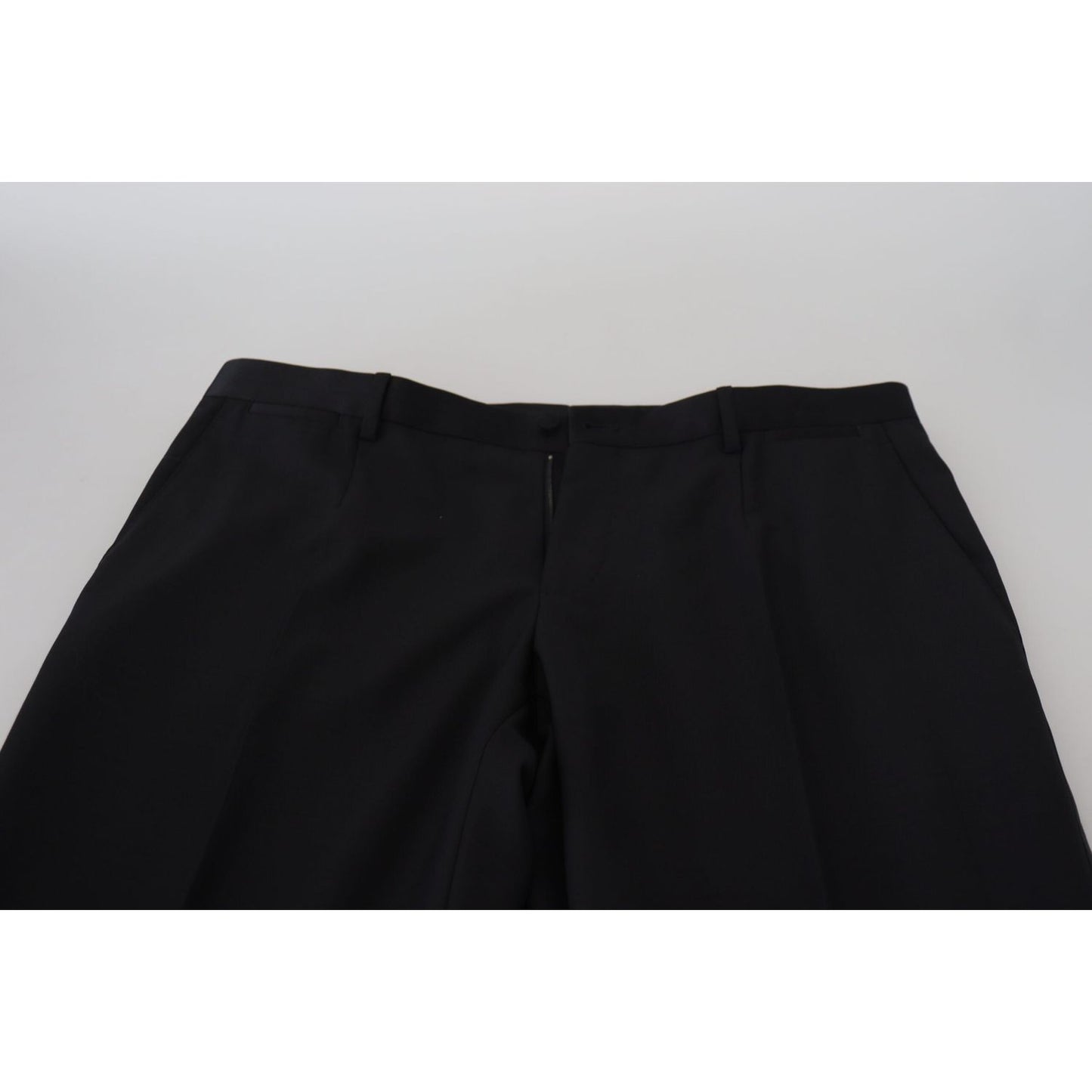 Dolce & Gabbana Black Wool Chino Dress Formal Pants Dolce & Gabbana