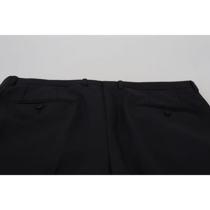 Dolce & Gabbana Black Wool Chino Dress Formal Pants Dolce & Gabbana