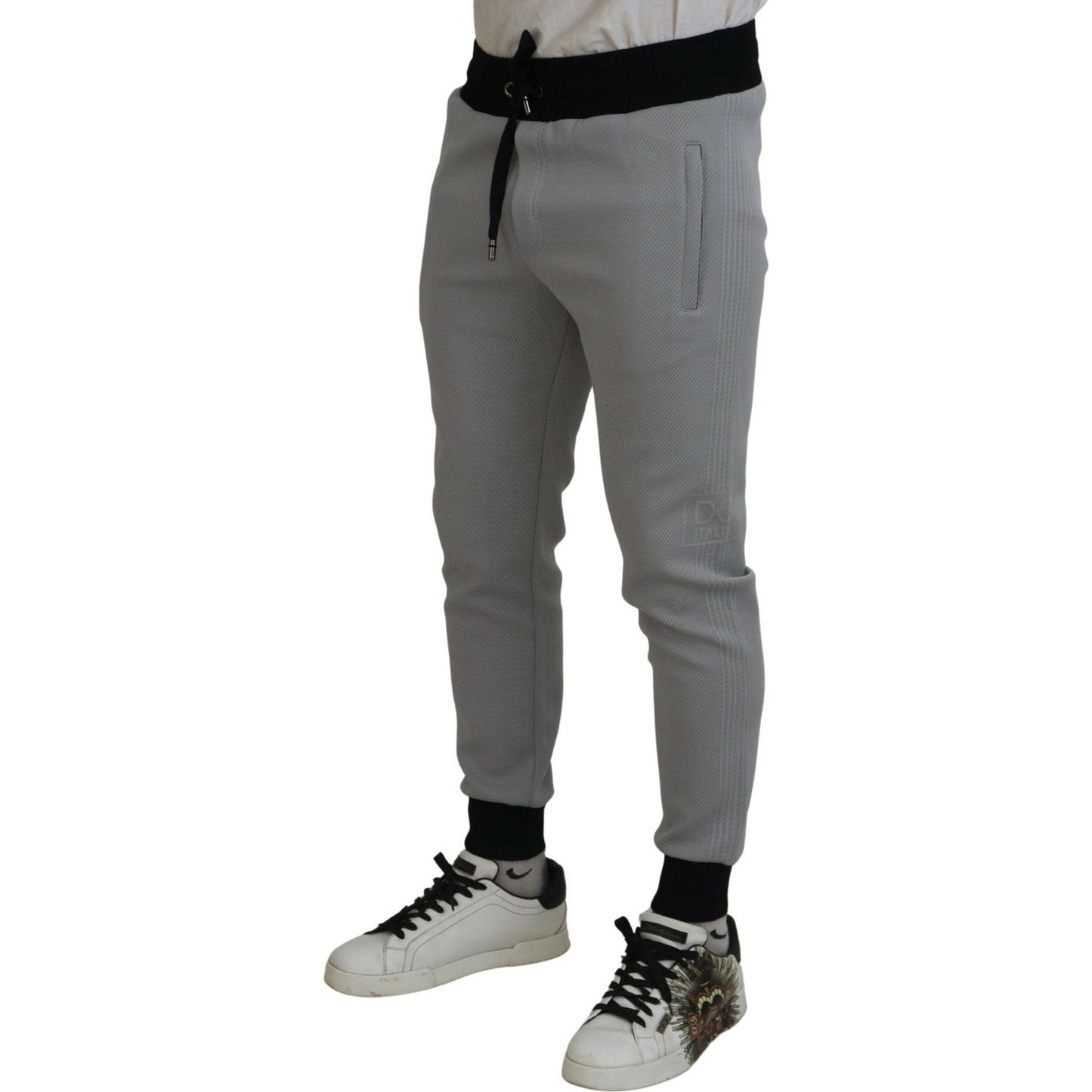 Dolce & Gabbana Gray Polyester Sweatpants Jogger Pants PAN74798-48