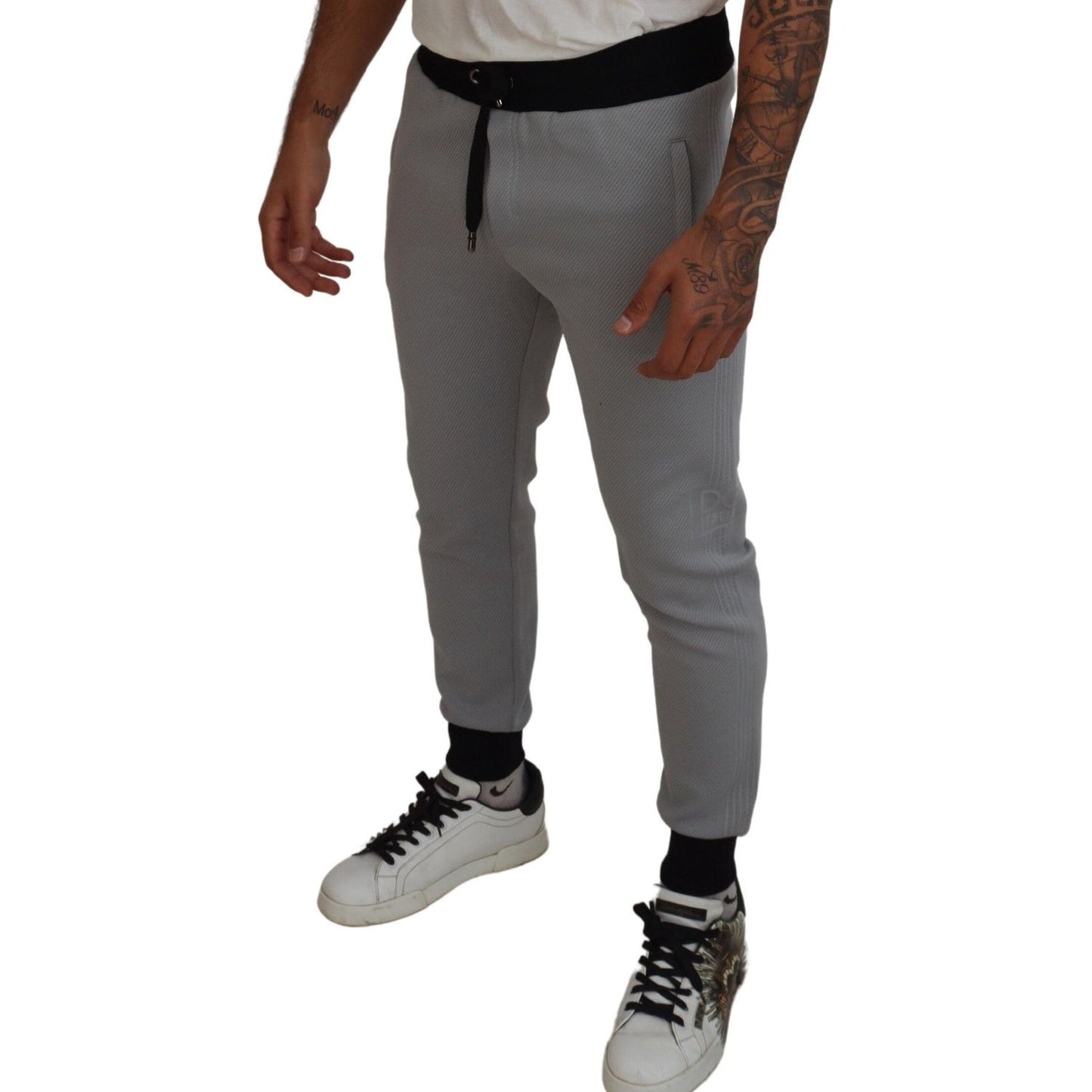 Dolce & Gabbana Gray Polyester Sweatpants Jogger Pants PAN74798-48