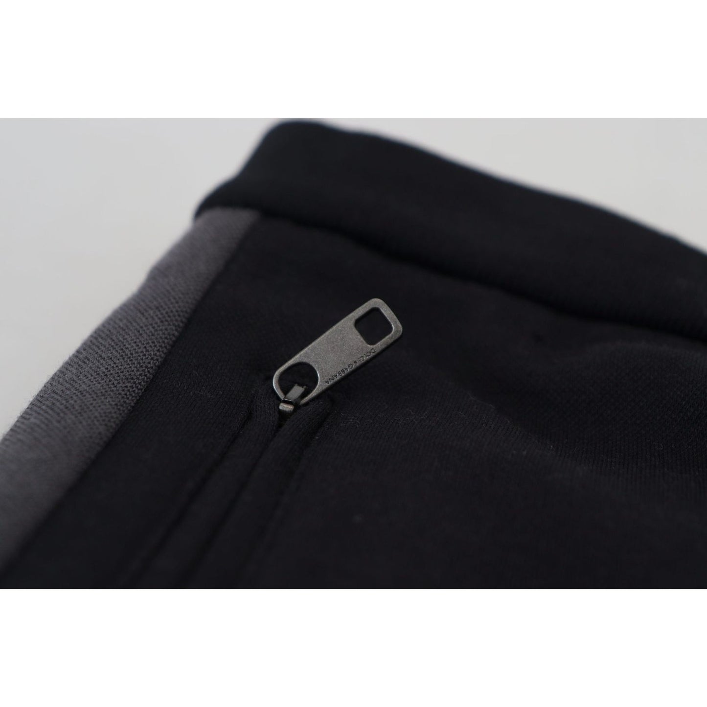 Dolce & Gabbana Black Wool Horseshoe Jogger Pants Dolce & Gabbana