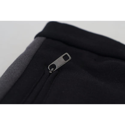 Dolce & Gabbana Black Wool Horseshoe Jogger Pants Dolce & Gabbana
