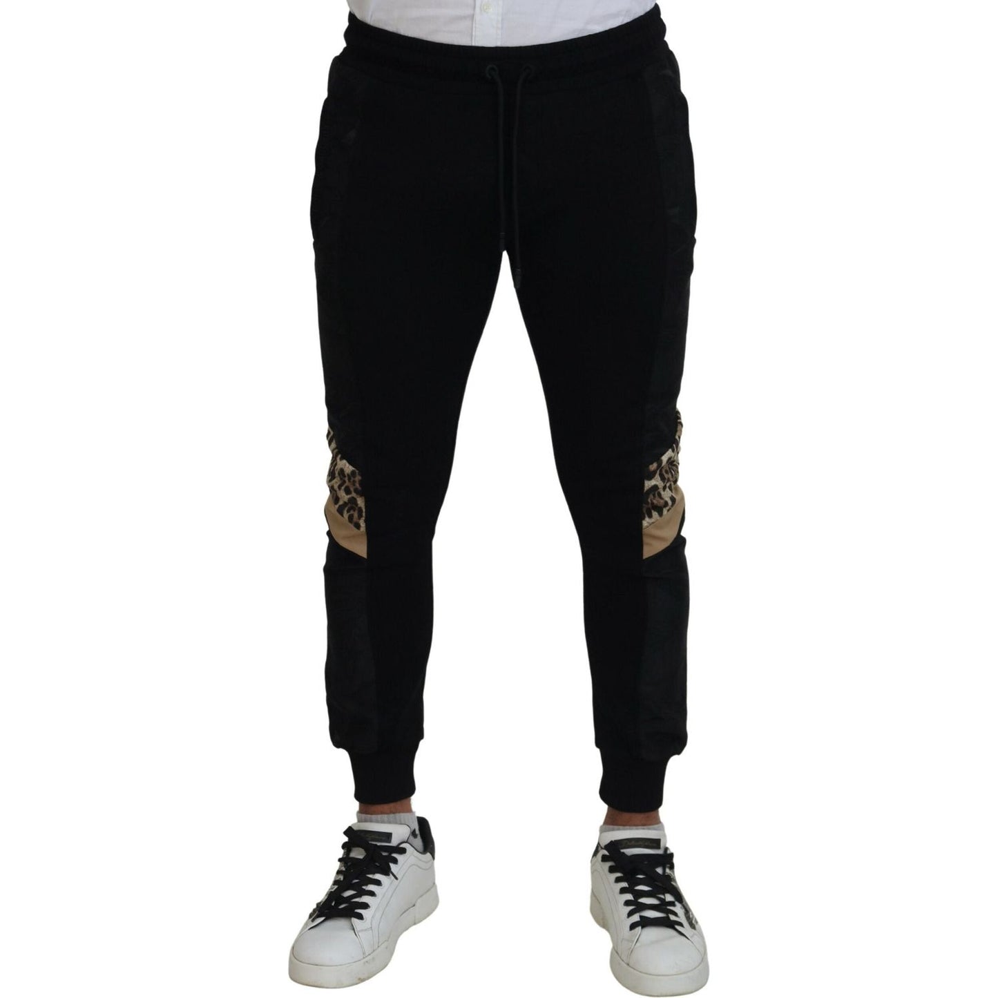 Dolce & Gabbana Black Polyester Skinny Jogger Men Pants Dolce & Gabbana