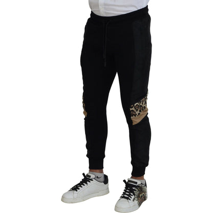 Dolce & Gabbana Black Polyester Skinny Jogger Men Pants Dolce & Gabbana