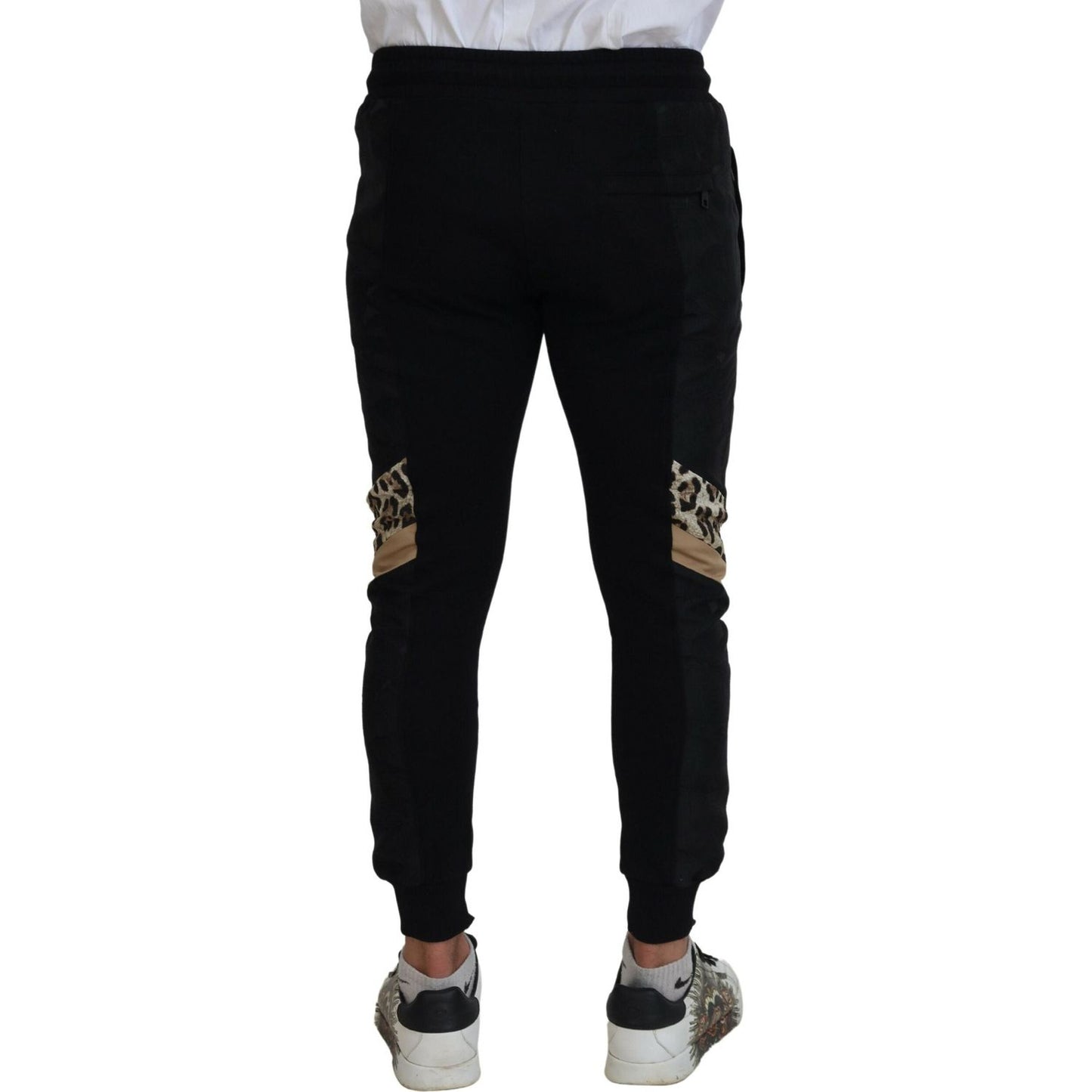 Dolce & Gabbana Black Polyester Skinny Jogger Men Pants Dolce & Gabbana