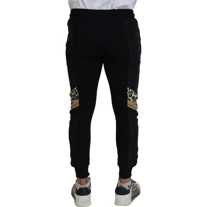 Dolce & Gabbana Black Polyester Skinny Jogger Men Pants Dolce & Gabbana