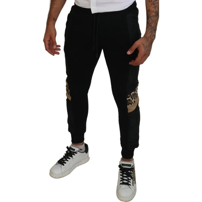 Dolce & Gabbana Black Polyester Skinny Jogger Men Pants Dolce & Gabbana