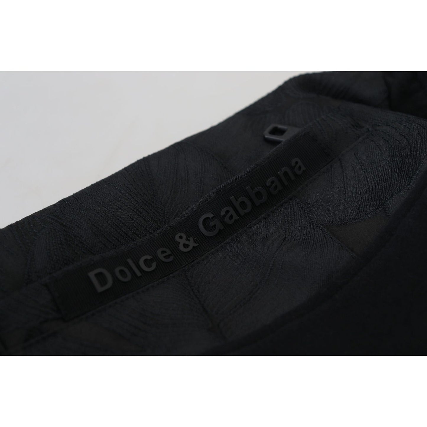 Dolce & Gabbana Black Polyester Skinny Jogger Men Pants Dolce & Gabbana