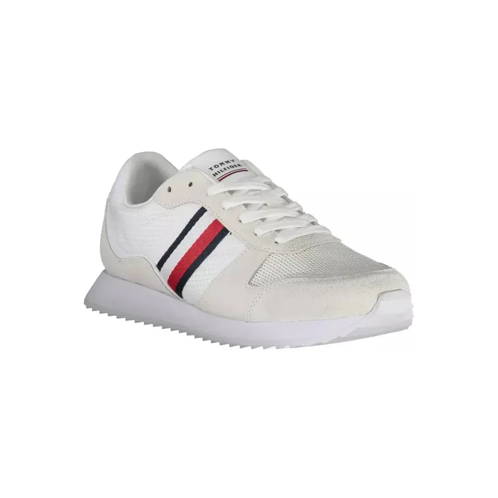 Tommy Hilfiger Eco-Conscious White Sneakers With Logo Accent TO-22780-45-FBB-159