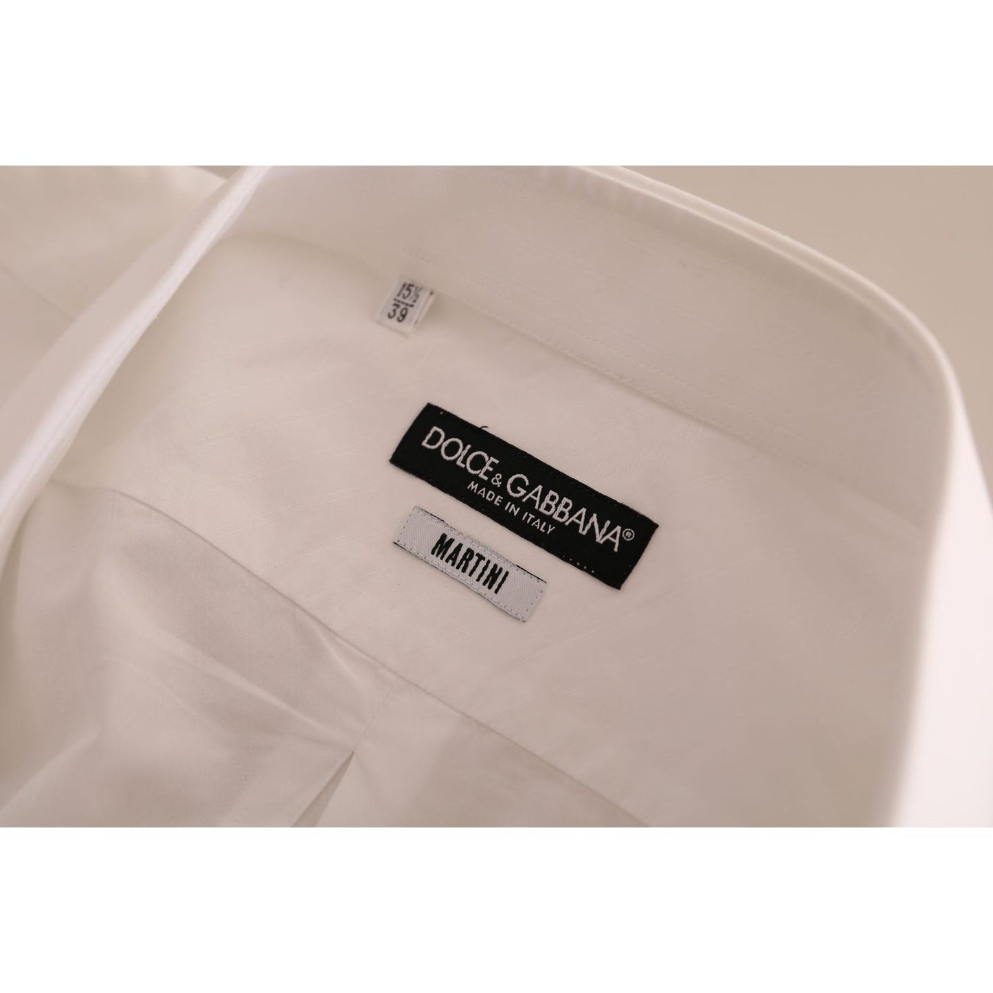 Dolce & Gabbana White MARTINI Cotton Dress Formal Shirt Dolce & Gabbana