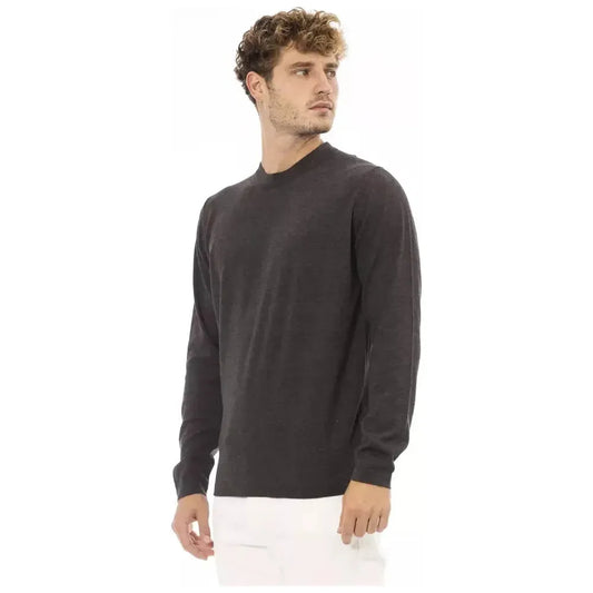 Alpha Studio Brown Cotton Men's Sweater AL-23579-IT50 | L