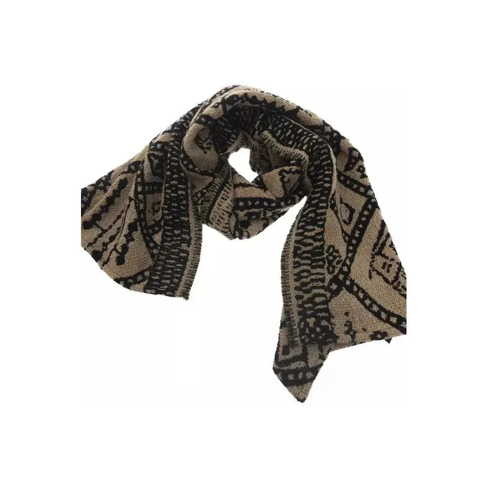 Alpha Studio Brown Acetate Scarf