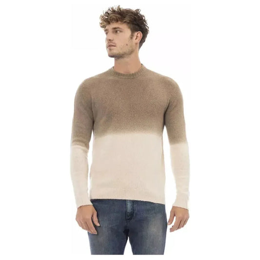 Alpha Studio Beige Alpaca Men Sweater AL-23441-IT54 | XXL