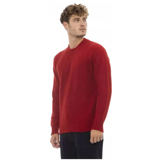 Alpha Studio Red Wool Men Sweater AL-23435-IT50 | L
