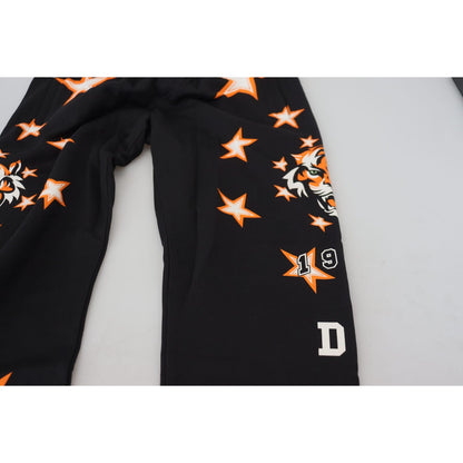 Dolce & Gabbana Black Orange Star Trousers Sport Pants Dolce & Gabbana