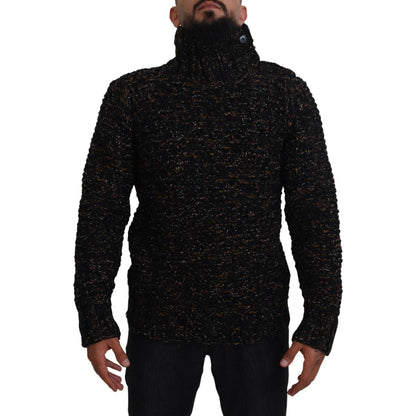 Dolce & Gabbana Brown Fatto A Mano Turtleneck Pullover Sweater Dolce & Gabbana