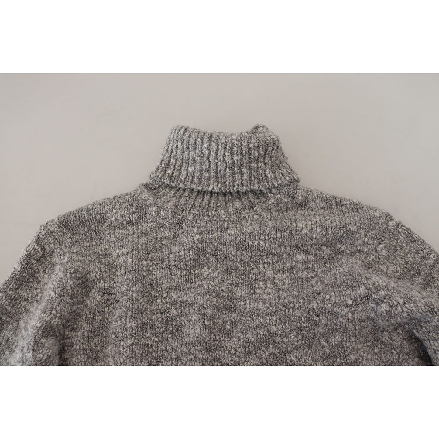Dolce & Gabbana Gray Wool Knit Turtleneck Pullover Sweater Dolce & Gabbana