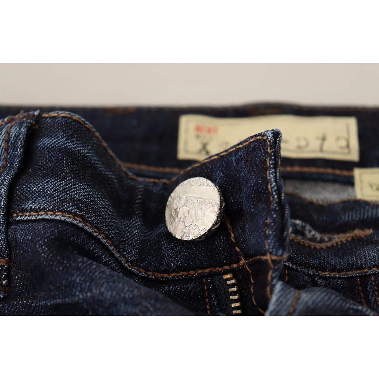 Acht Blue Washed Cotton Low Waist Skinny Denim Jeans PAN71232-26