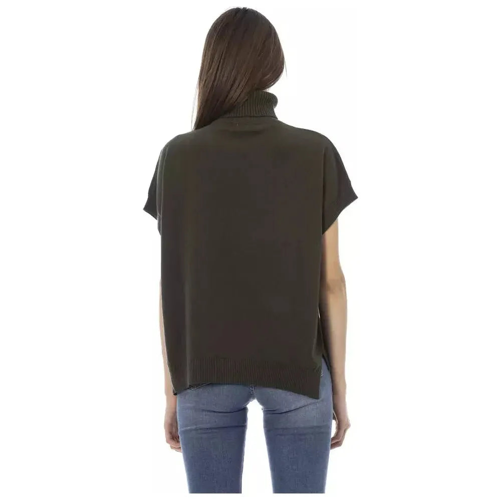 Baldinini Trend Green Wool Sweater