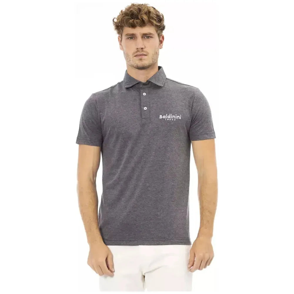 Baldinini Trend Gray Cotton Polo Shirt