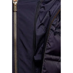 Yes Zee Blue Polyester Women's Jacket YE-11208-XS