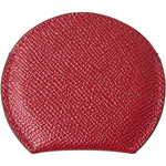 Dolce & Gabbana Red Calfskin Leather Round Hand Mirror Holder SMY101198