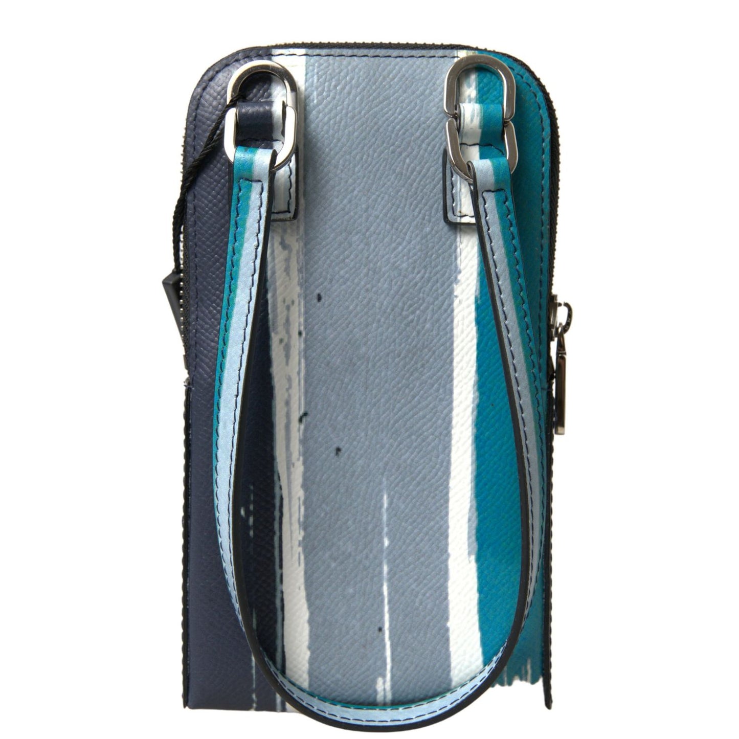 Dolce & Gabbana Blue Leather Purse Crossbody Sling Phone Bag Unisex
