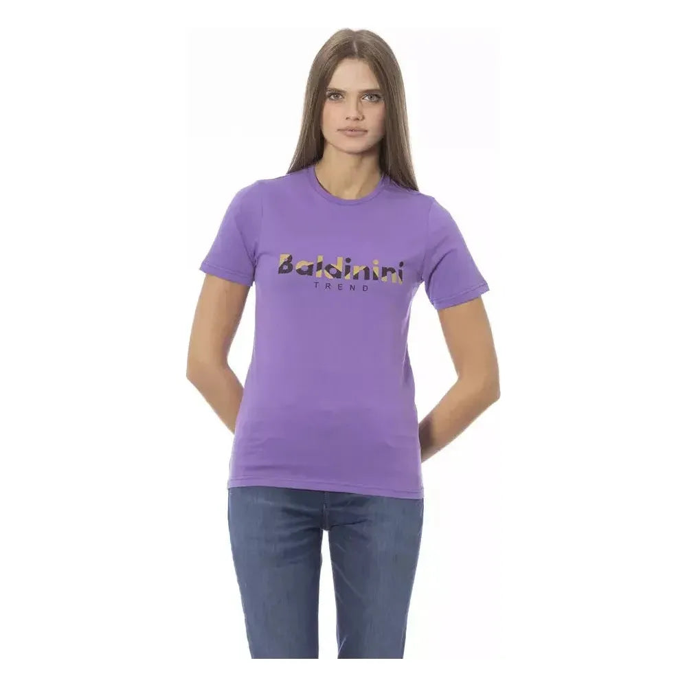 Baldinini Trend Purple Cotton T-Shirt