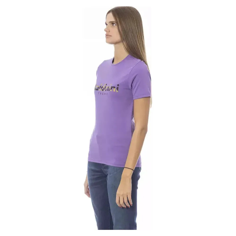 Baldinini Trend Purple Cotton T-Shirt