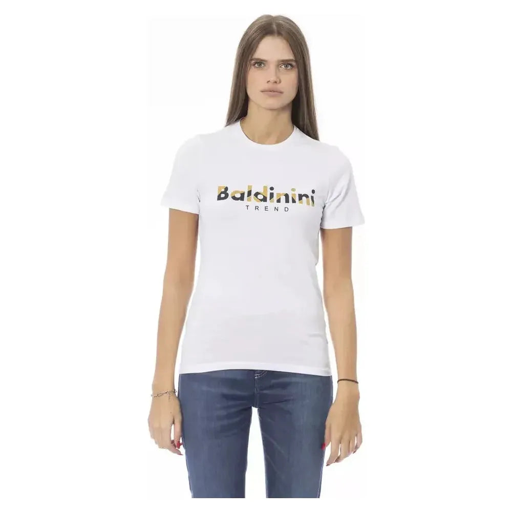 Baldinini Trend White Cotton T-Shirt