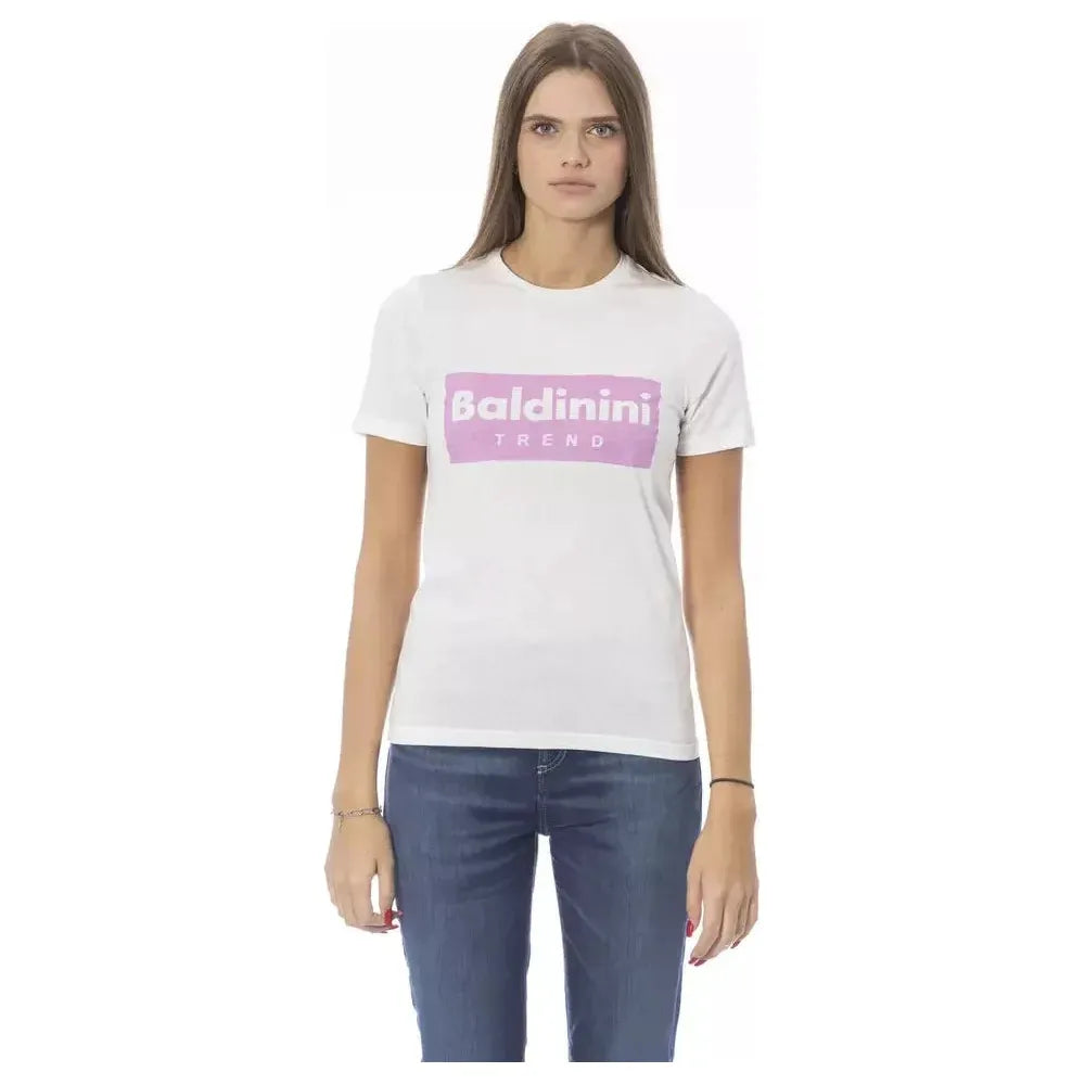 Baldinini Trend White Cotton T-Shirt