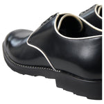 Dolce & Gabbana Black White Leather Formal Shoes MV5113-44.5