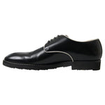 Dolce & Gabbana Black White Leather Formal Shoes MV5113-44.5