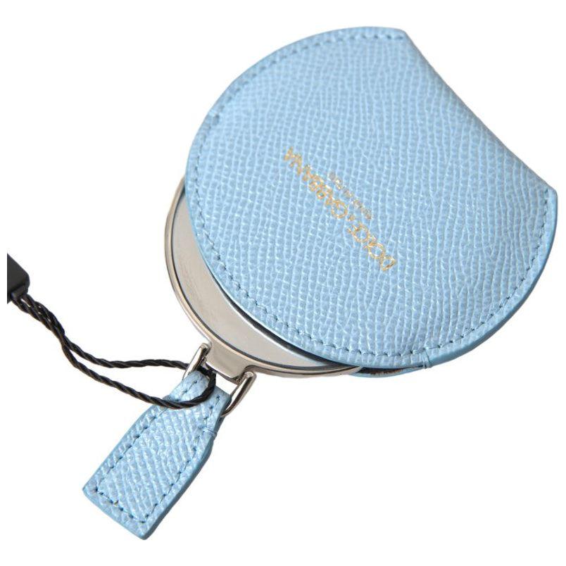 Dolce & Gabbana Light Blue Calfskin Leather Mirror Holder