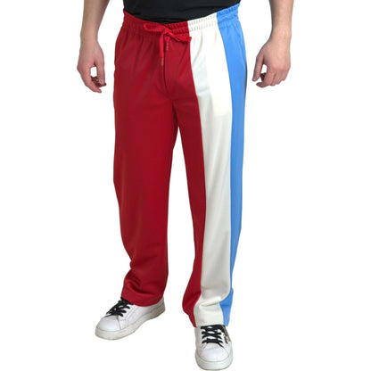 Dolce & Gabbana Multicolor Polyester Men Sweatpants Pants Dolce & Gabbana