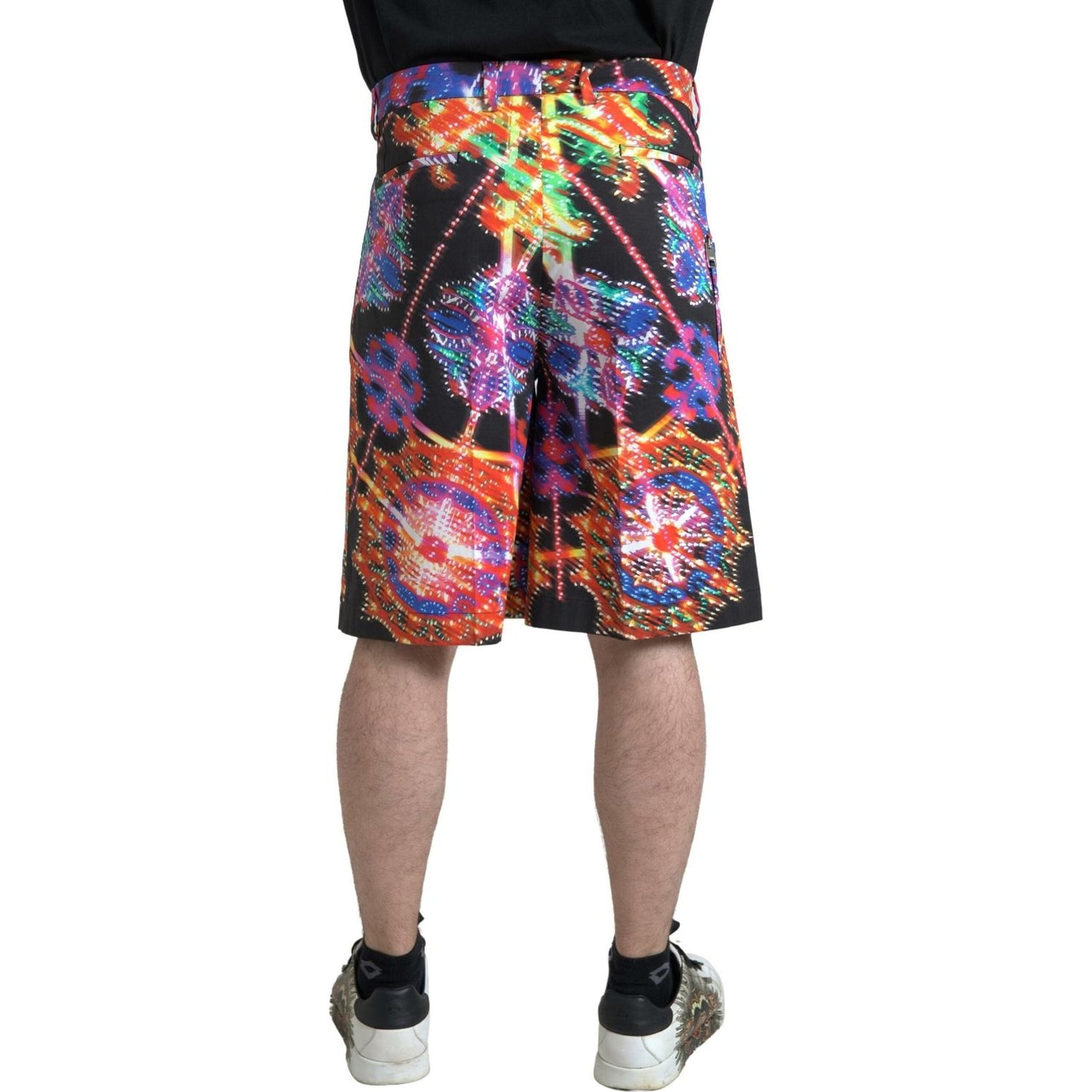 Dolce & Gabbana Multicolor Printed Cotton Men Bermuda Shorts Dolce & Gabbana