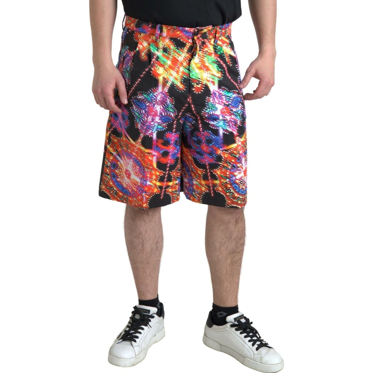 Dolce & Gabbana Multicolor Printed Cotton Men Bermuda Shorts Dolce & Gabbana