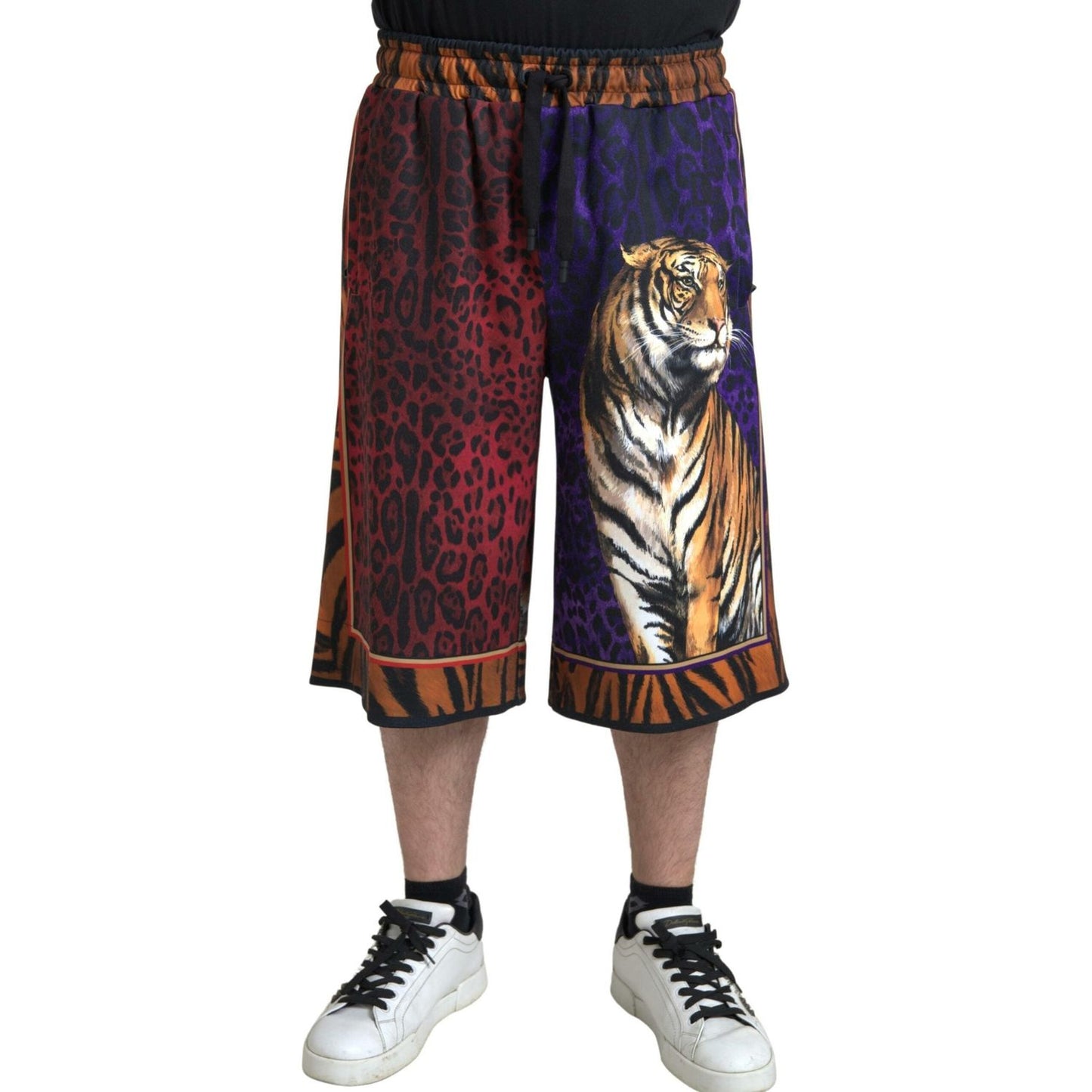 Dolce & Gabbana Multicolor Tiger Print Men Bermuda Shorts Dolce & Gabbana