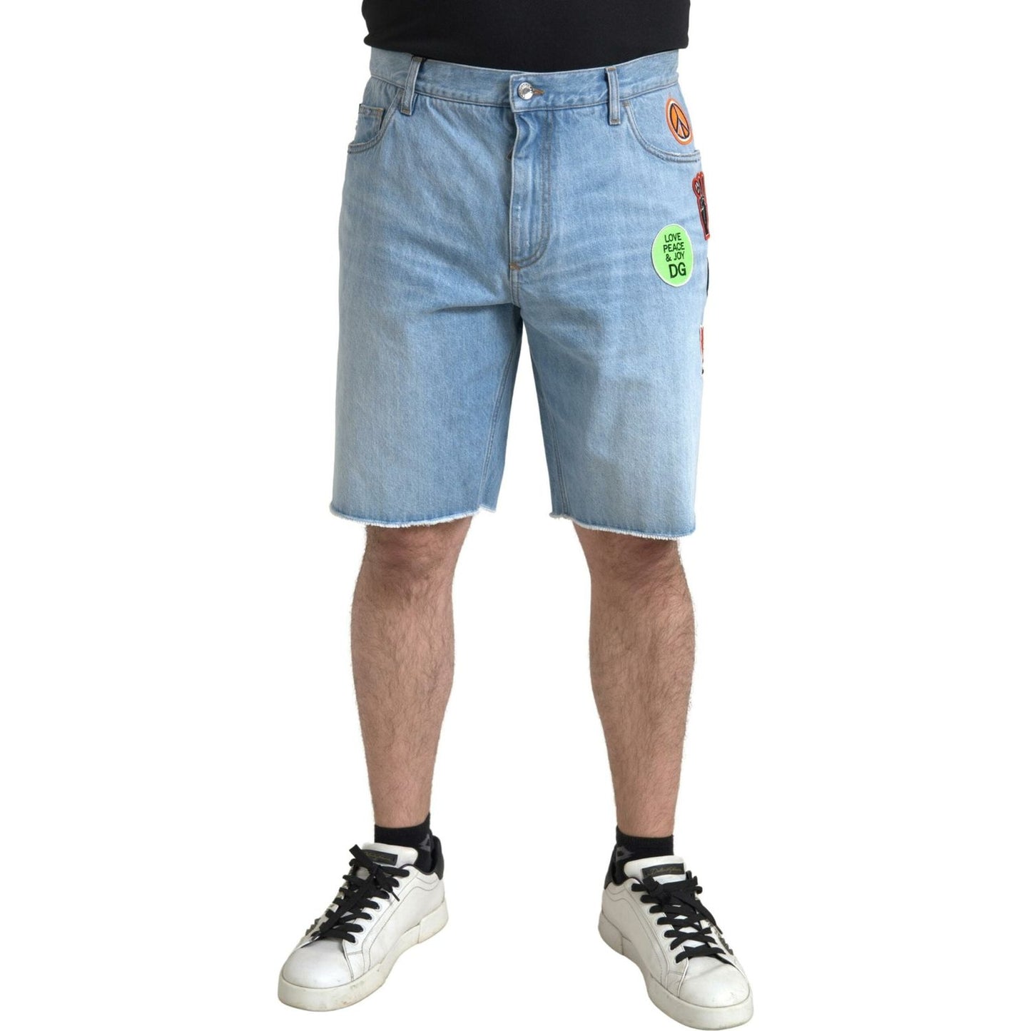 Dolce & Gabbana Light Blue Cotton Men Bermuda Denim Shorts Dolce & Gabbana