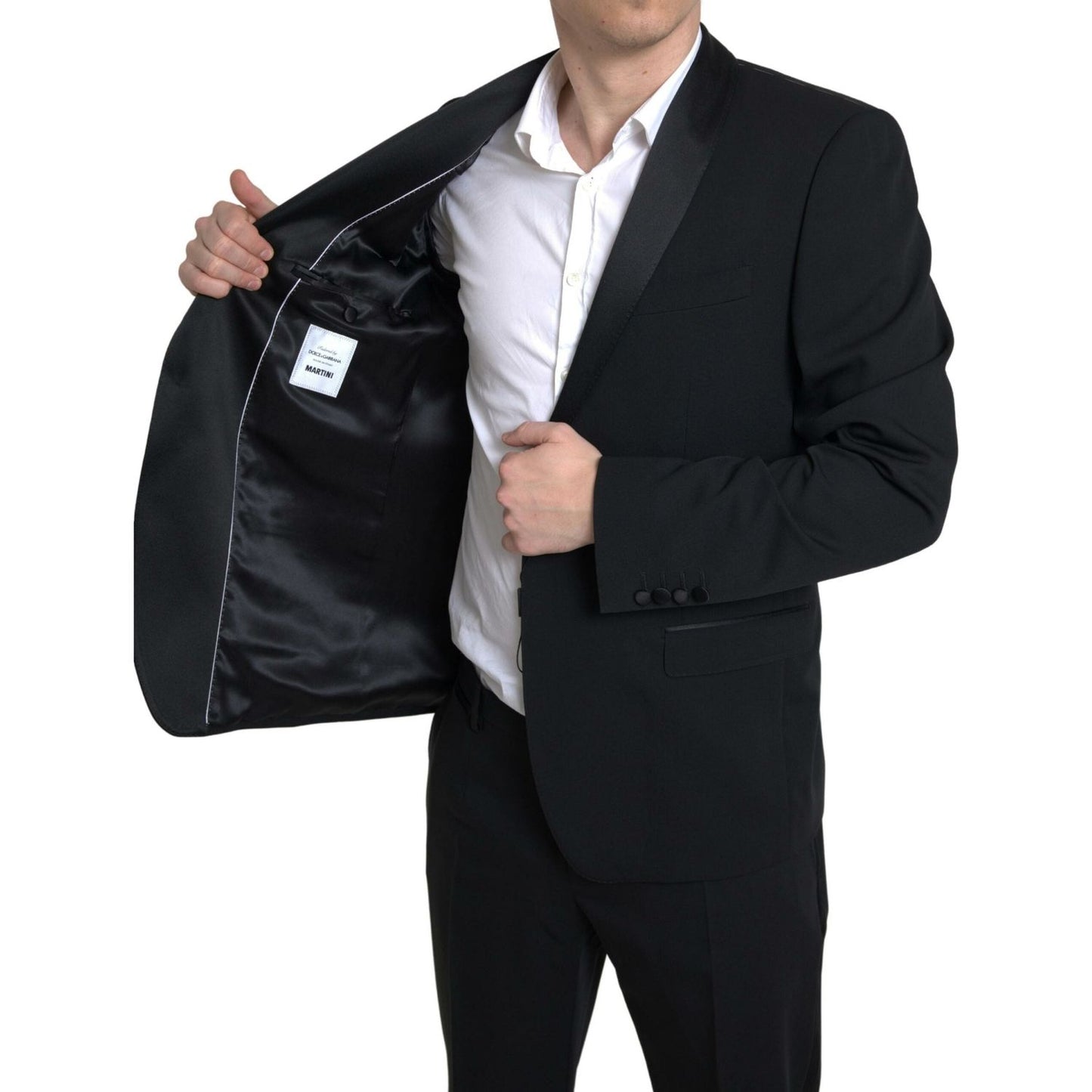 Dolce & Gabbana Black 2 Piece Single Breasted MARTINI Suit