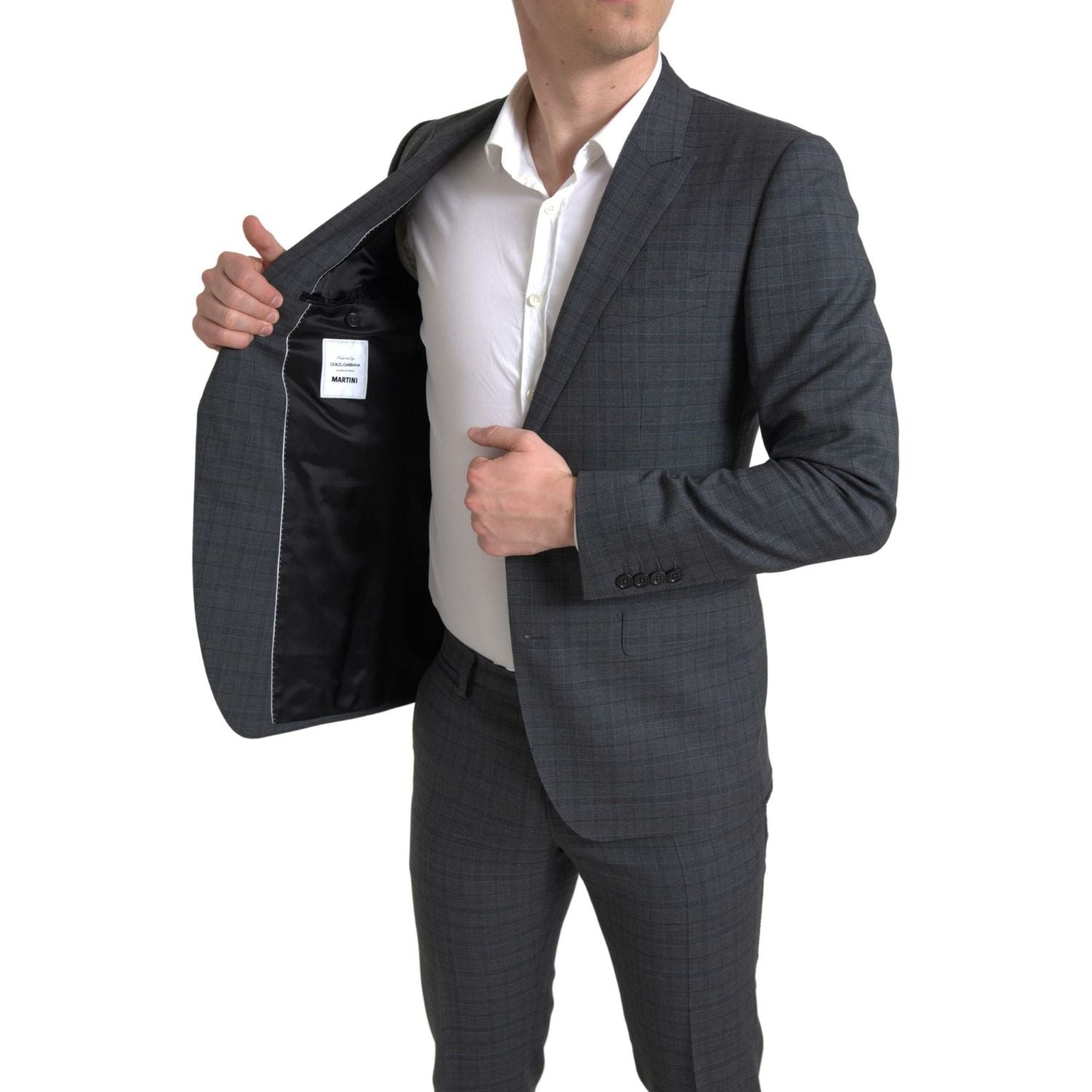 Dolce & Gabbana Gray 2 Piece Single Breasted MARTINI Suit