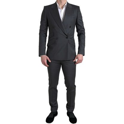 Dolce & Gabbana Gray 2 Piece Double Breasted SICILIA Suit